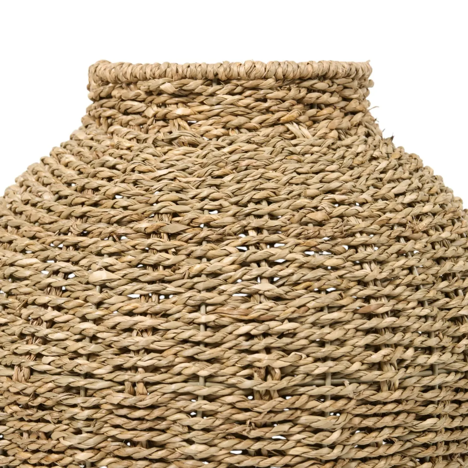 Round Seagrass Vase - Natural