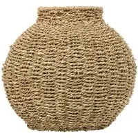 Round Seagrass Vase - Natural