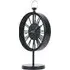 Round Table Clock with Roman Numerals - Black