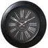 Round Wall Clock with Roman Numerals - Black