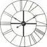 Round Wall Clock with Roman Numerals - Black, Iron