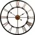 Round Wall Clock with Roman Numerals - Black, Iron