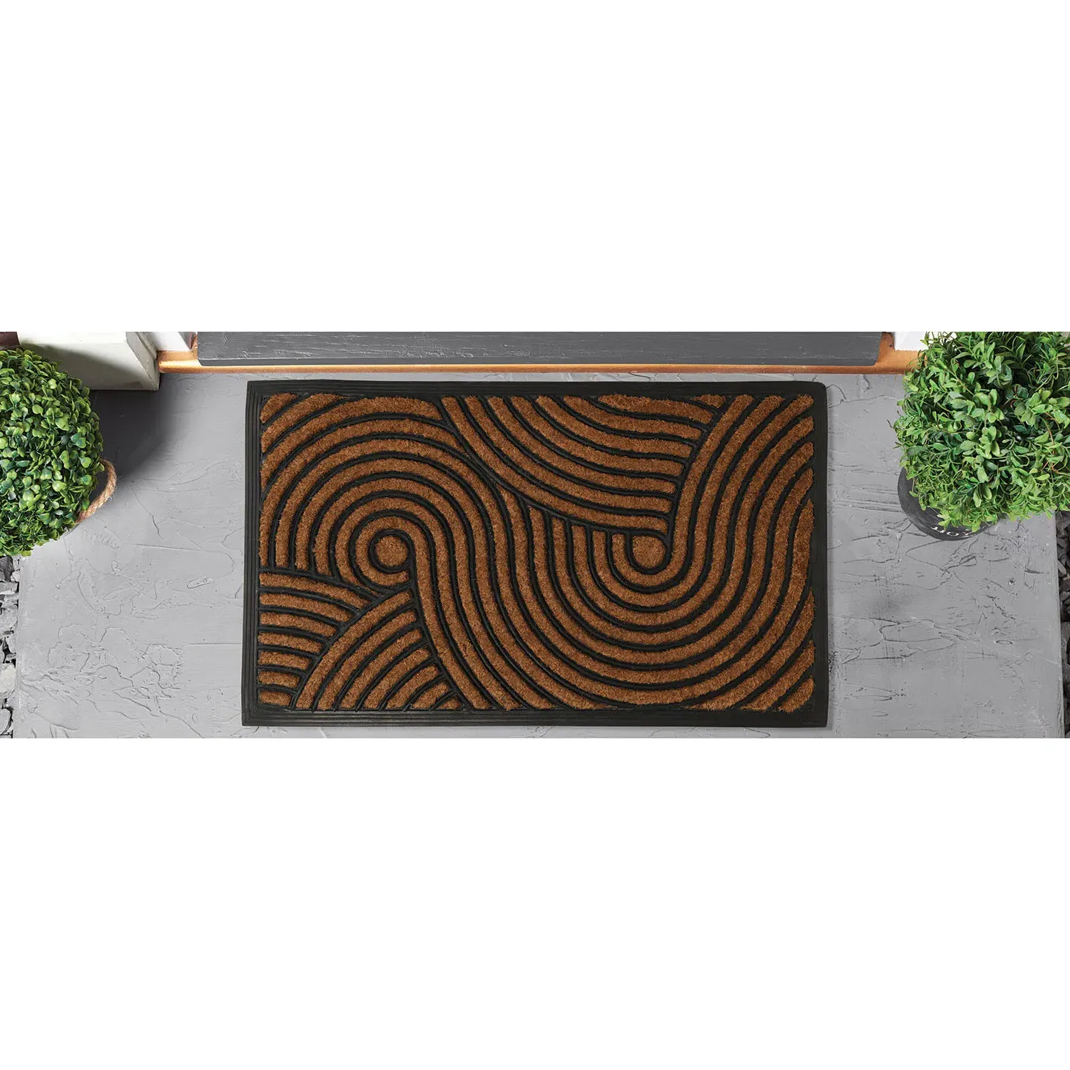 Rubber and Coir Mat - Brown