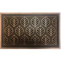 Rubber Door Mat with Painted Design - Metallic