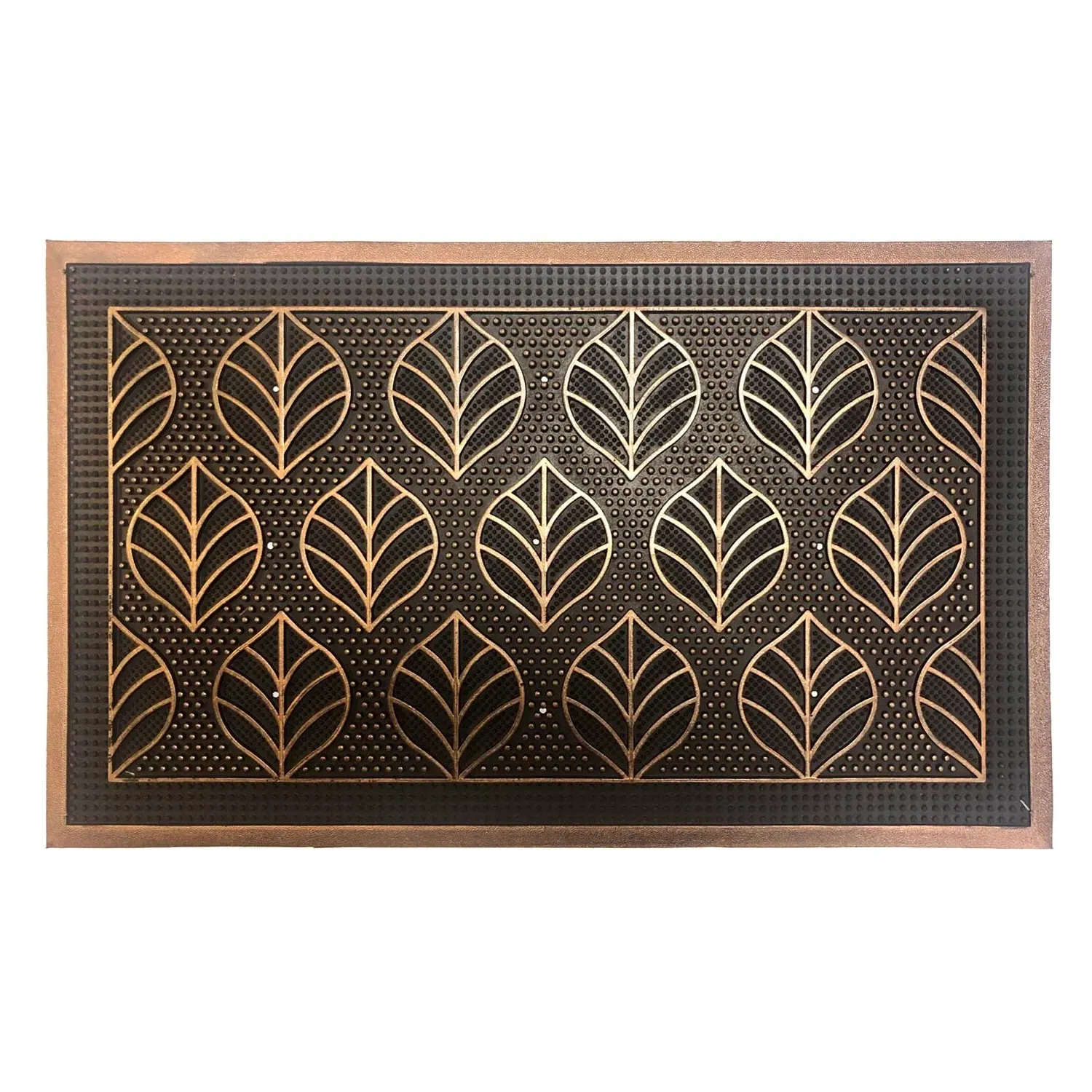 Rubber Door Mat with Painted Design - Metallic image