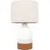 Rustic Table Lamp - White, Amber