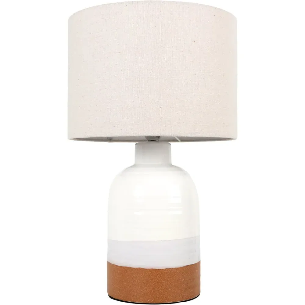 Rustic Table Lamp - White, Amber image