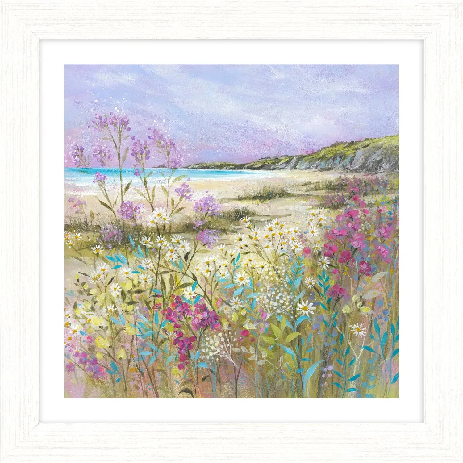 Ruth Parker Beach Walking Framed Wall Art - 42 x 42cm image
