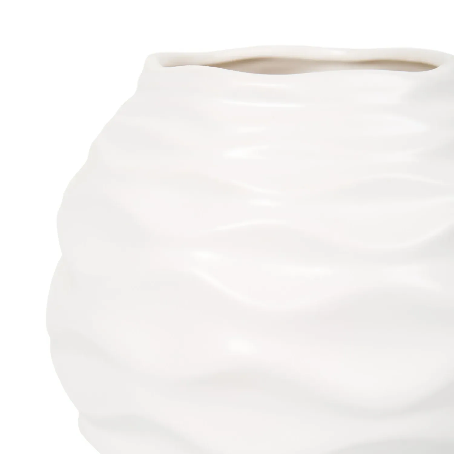 Sabrina Wavy Vase - White