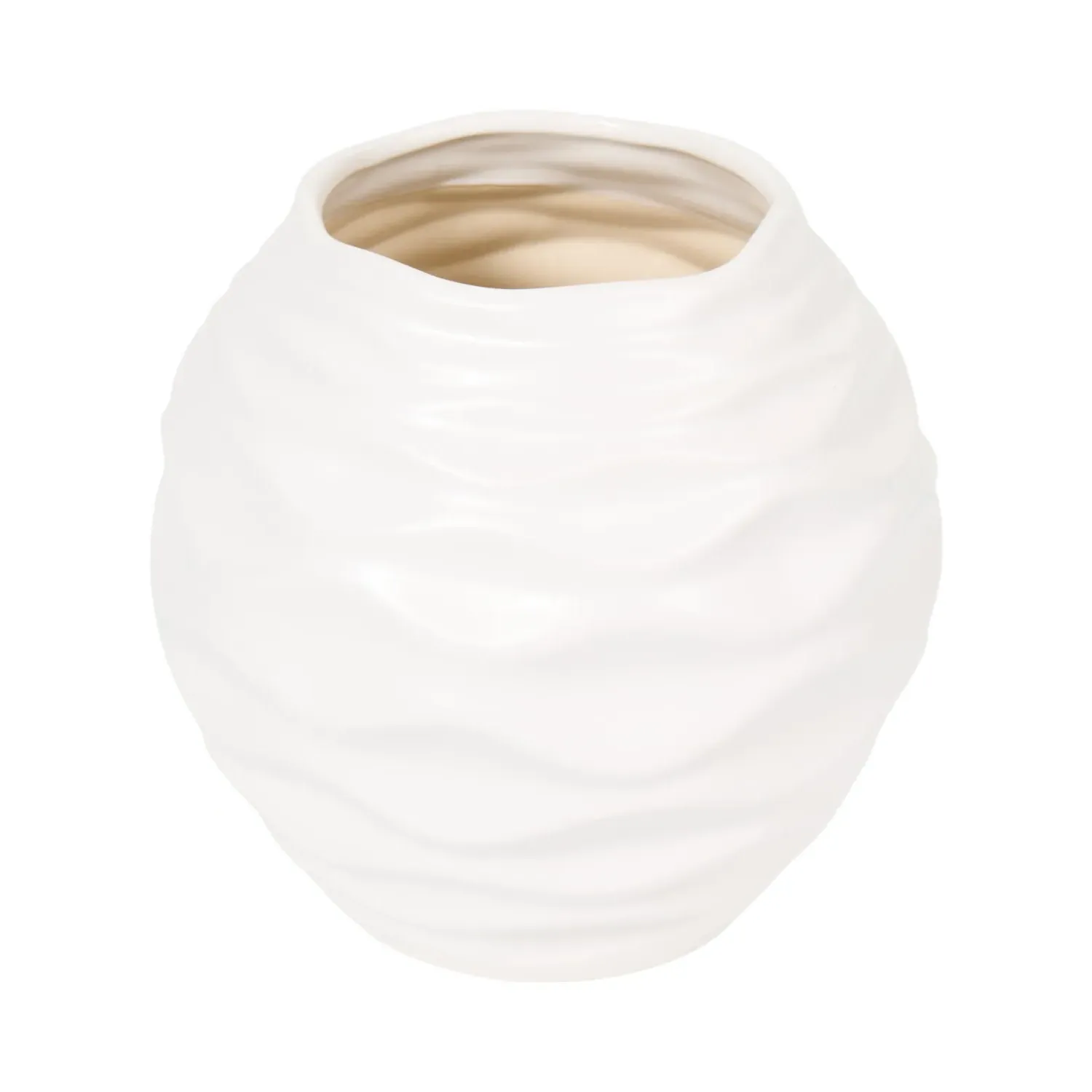Sabrina Wavy Vase - White
