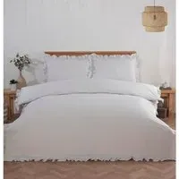 Sadie Super King Duvet Cover and Pillowcase Set - Grey