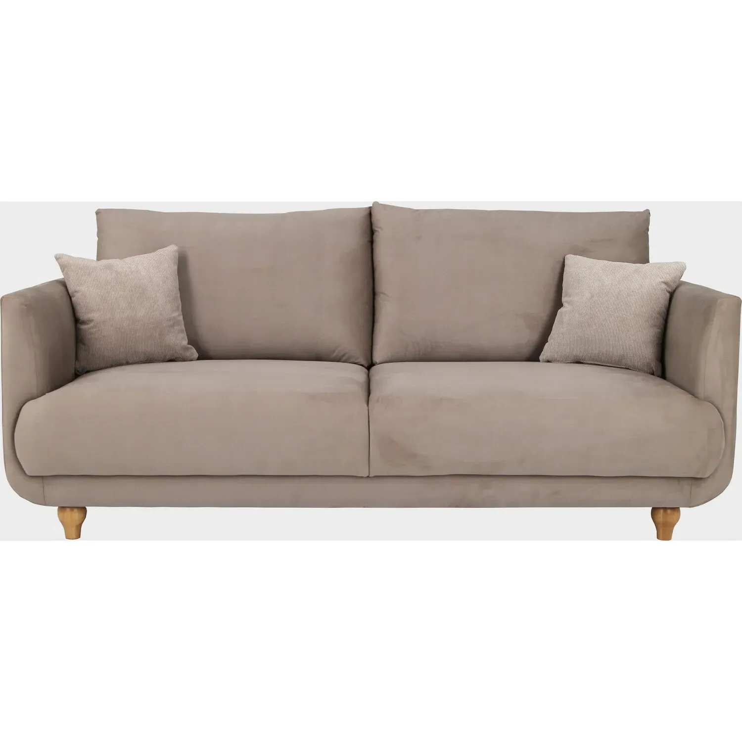 Safa 3-Seater Sofa - Beige, Fabric