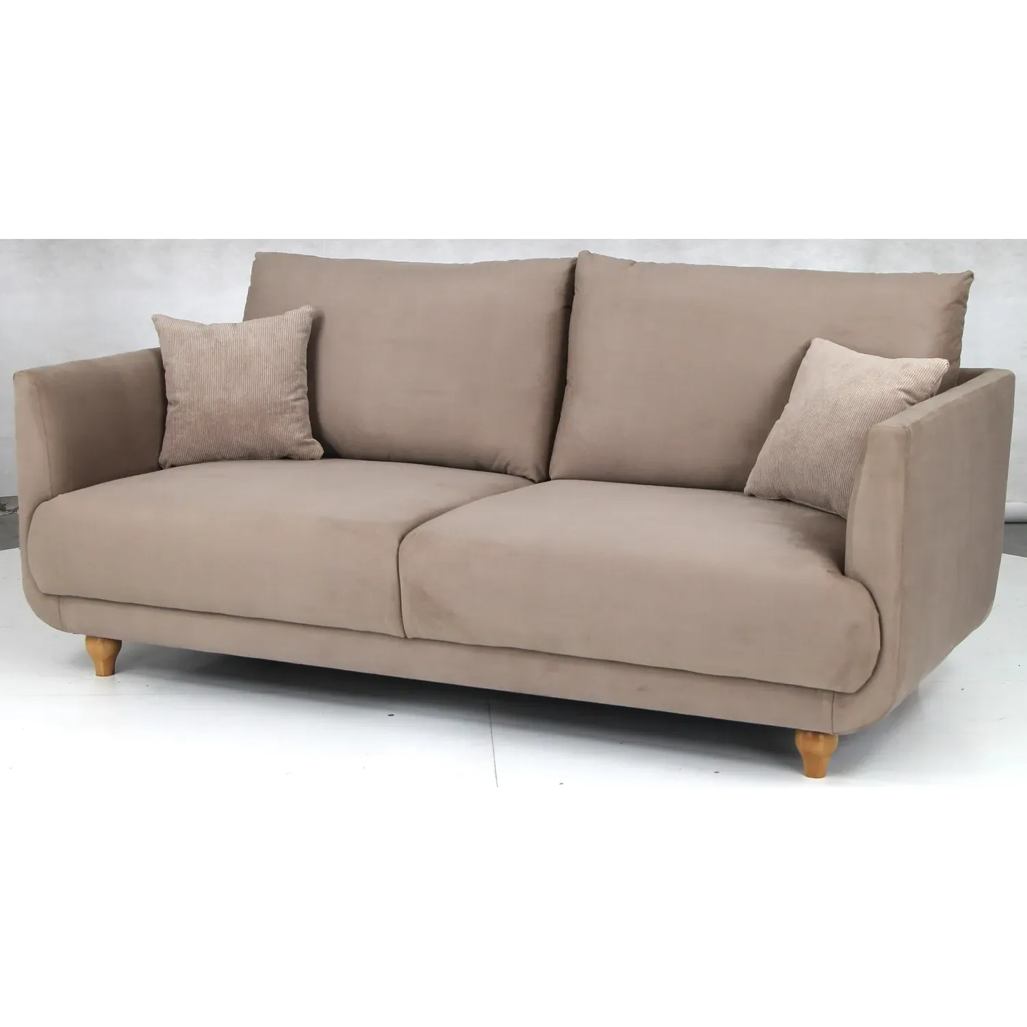 Safa 3-Seater Sofa - Beige, Fabric