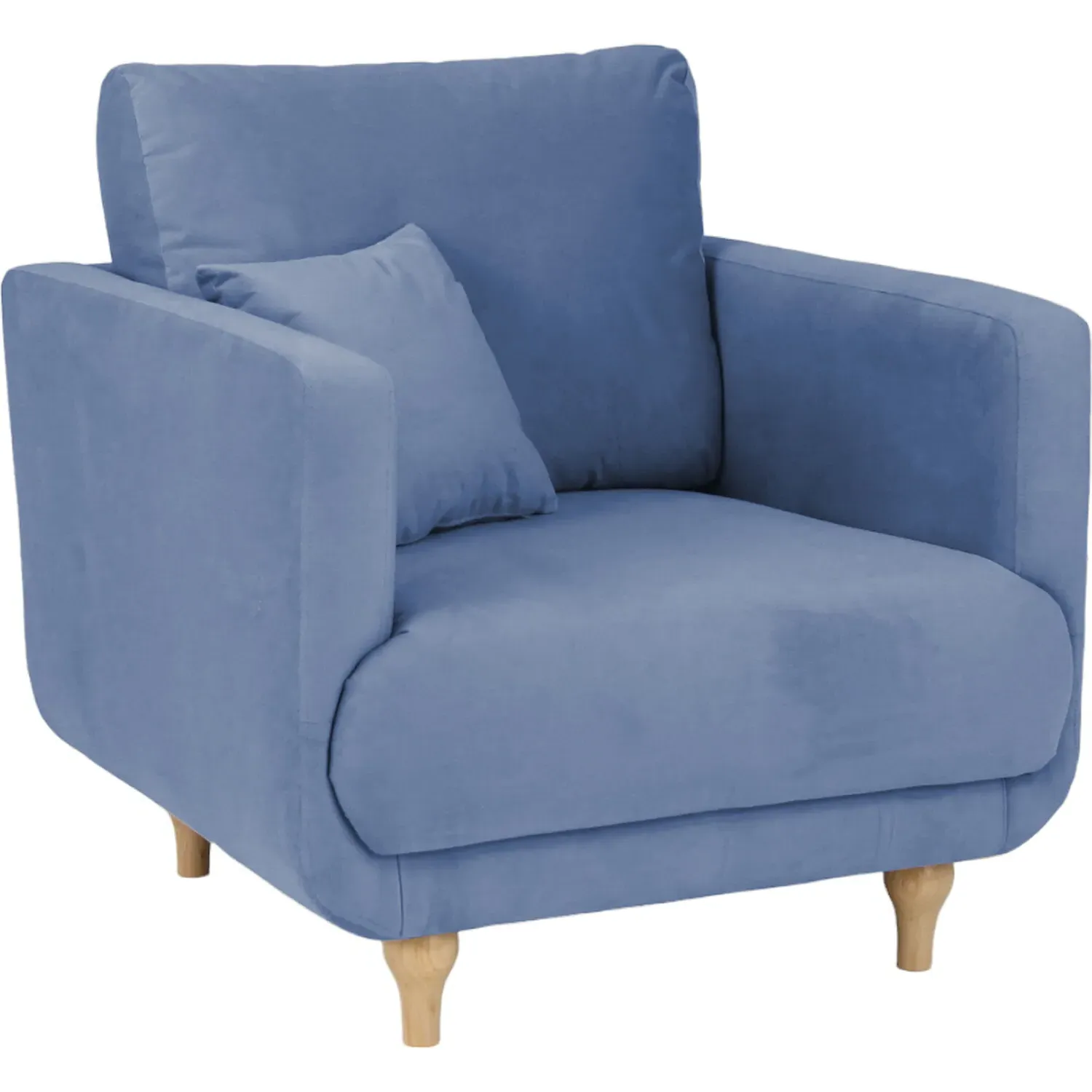 Safa Armchair - Blue, Fabric