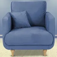 Safa Armchair - Blue, Fabric