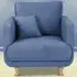 Safa Armchair - Blue, Fabric