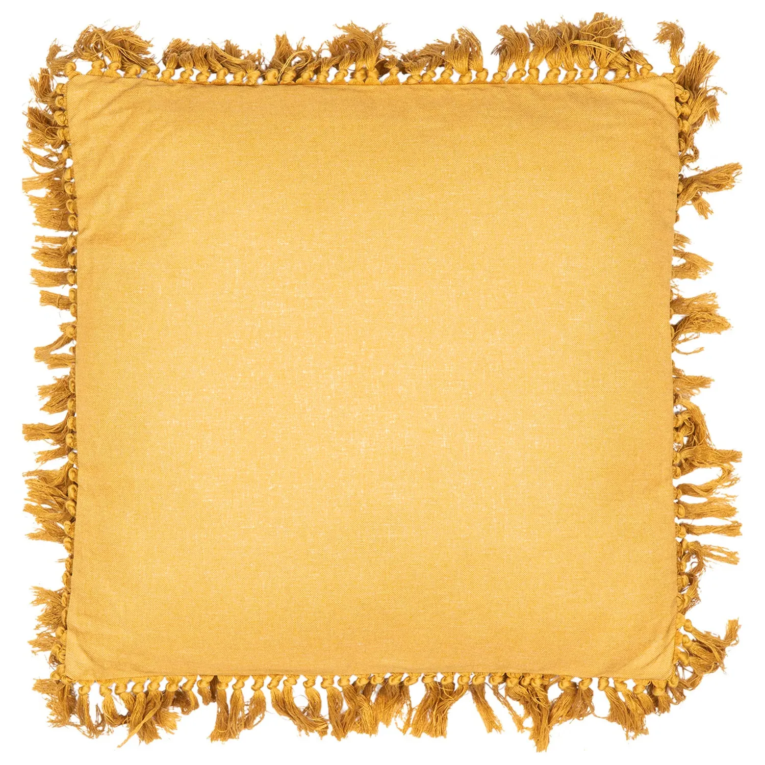 Safira Tassel Edge Cushion - Ochre