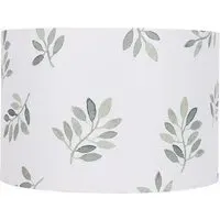 Sage Botanical Lamp Shade - White, Green