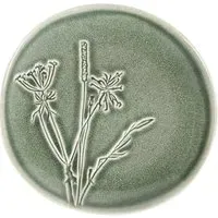 Sage Embossed Decal Dinner Plate - Green