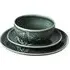Sage Embossed Decal Dinner Set 12 Piece - Green, Stoneware