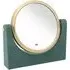 Sage Wood Geo Round Vanity Mirror - Sage