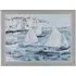 Sailing By The Sea Framed Wall Art - Blue
