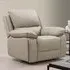 Salerno Recliner Armchair - Light Grey, Leather