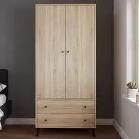Salford 2 Door 2 Drawer Wardrobe - Sonoma Oak