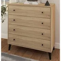 Salford 4 Drawer Chest of Drawers - Sonoma Oak