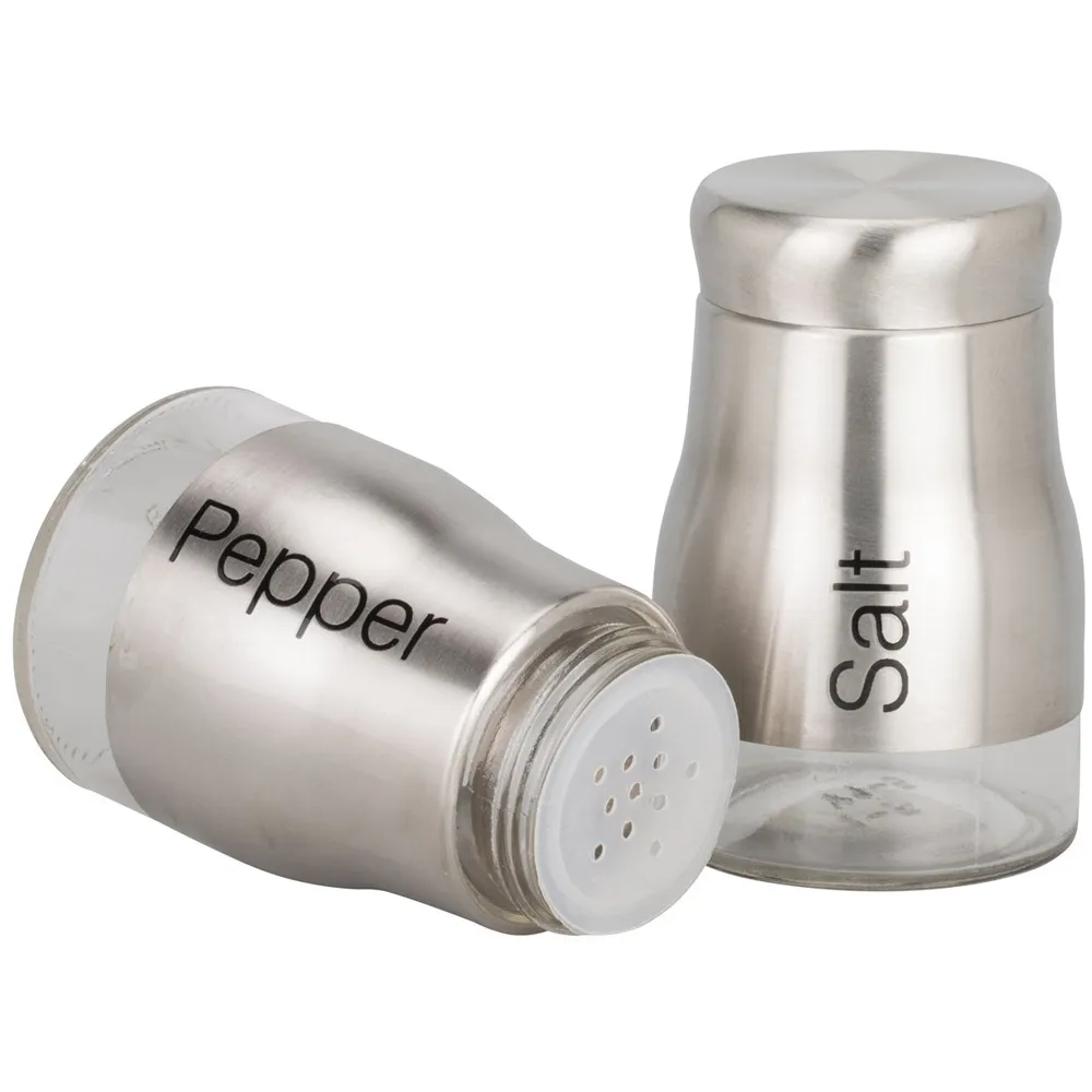 Salt and Pepper Mill Set - Silver, Stainless Steel