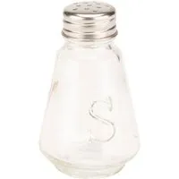 Salt Shaker with Embossed S - Glass
