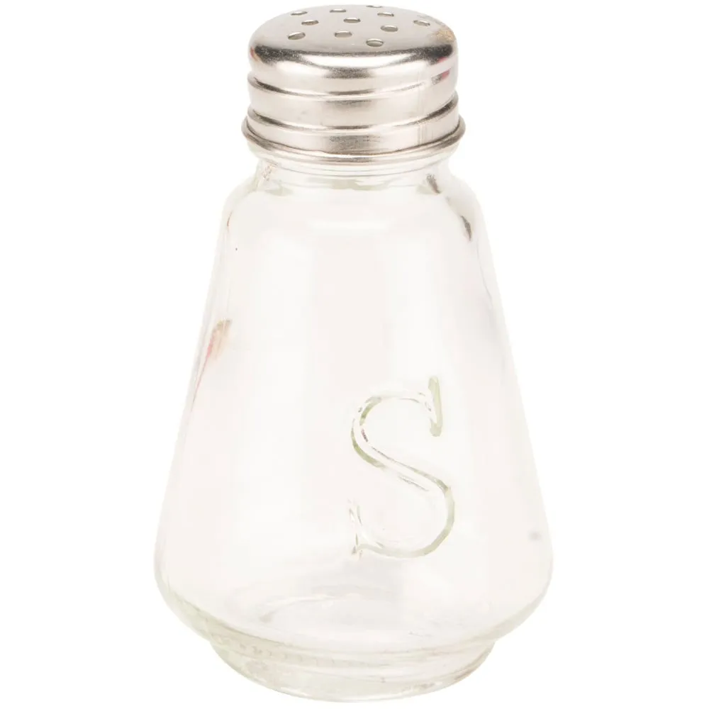 Salt Shaker with Embossed S - Glass image