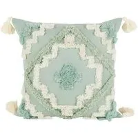 Samara Tufted Geo Cushion - Sage