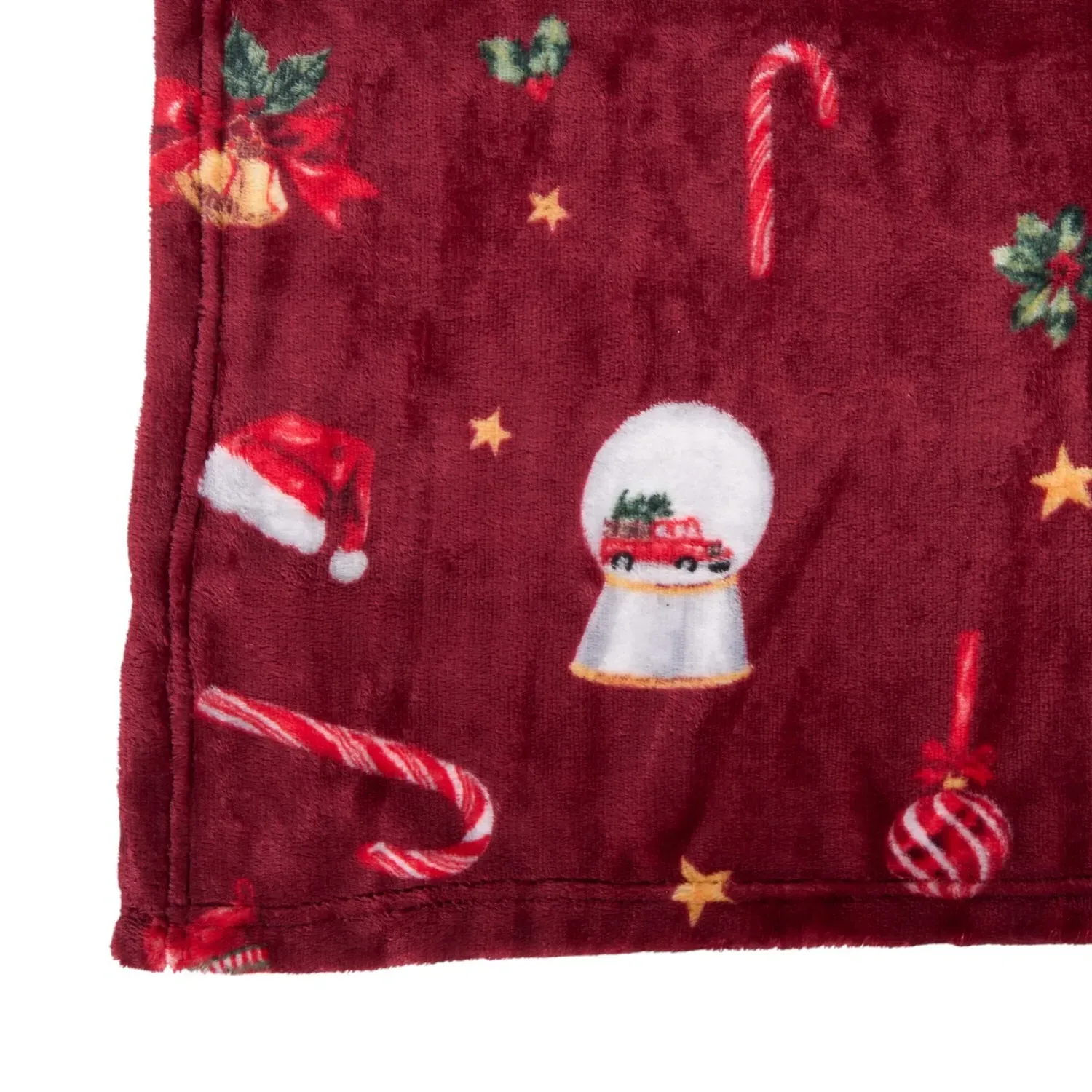 Santa Fleece Throw - Red
