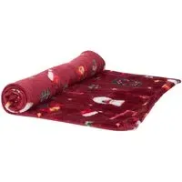 Santa Fleece Throw - Red