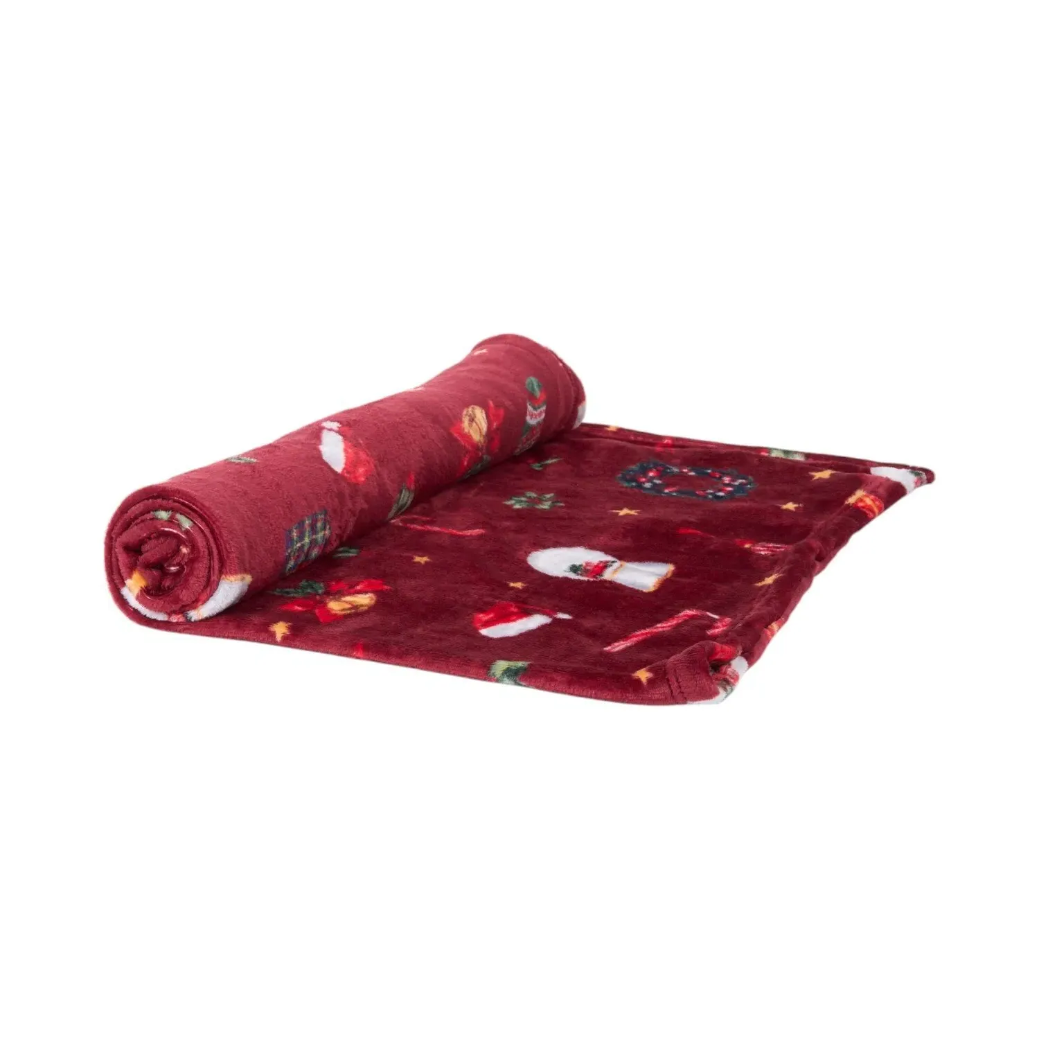 Santa Fleece Throw - Red image