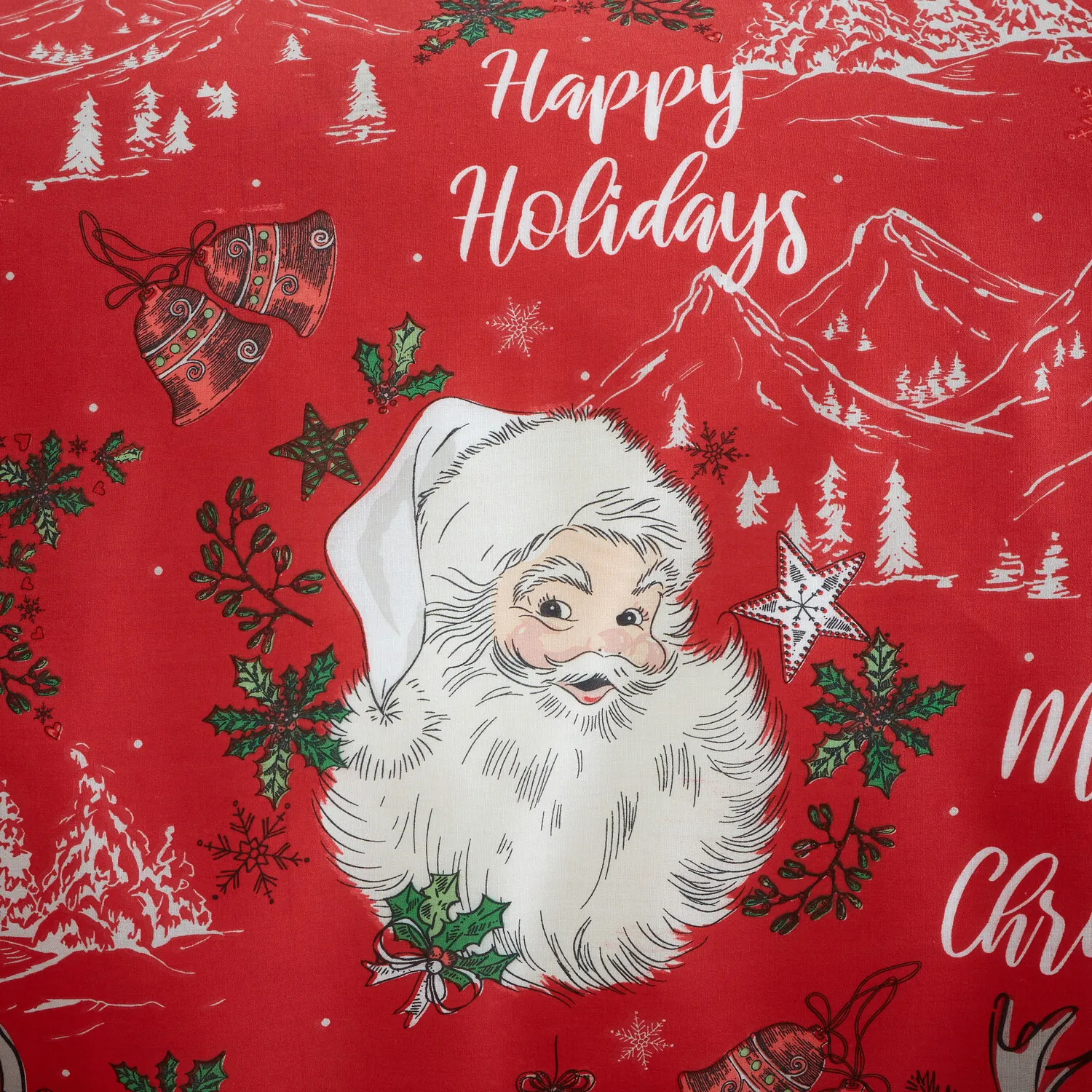 Santas North Pole Single Duvet Set - Red