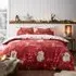 Santas North Pole Super King Duvet Set - Red