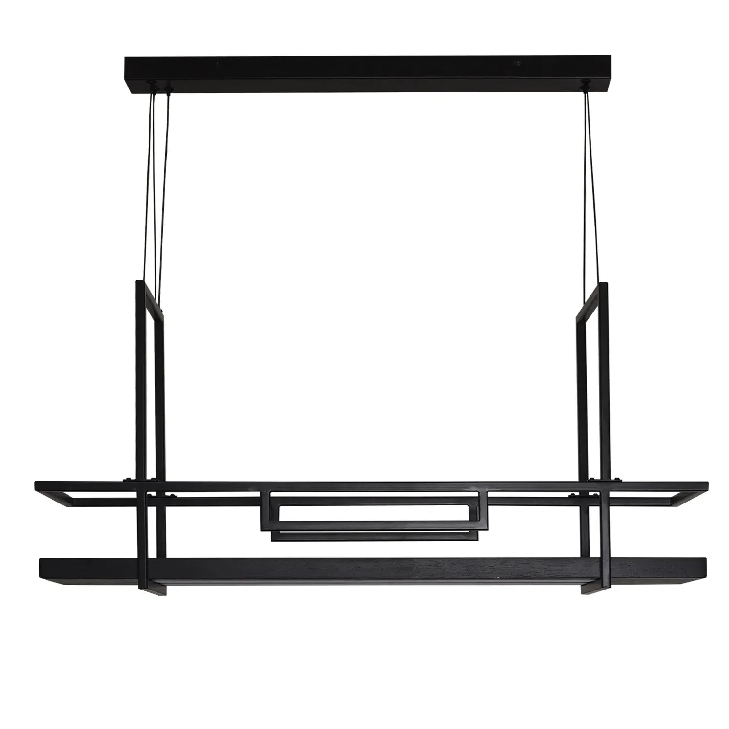 Santiago LED Ceiling Light with Shelf - Black