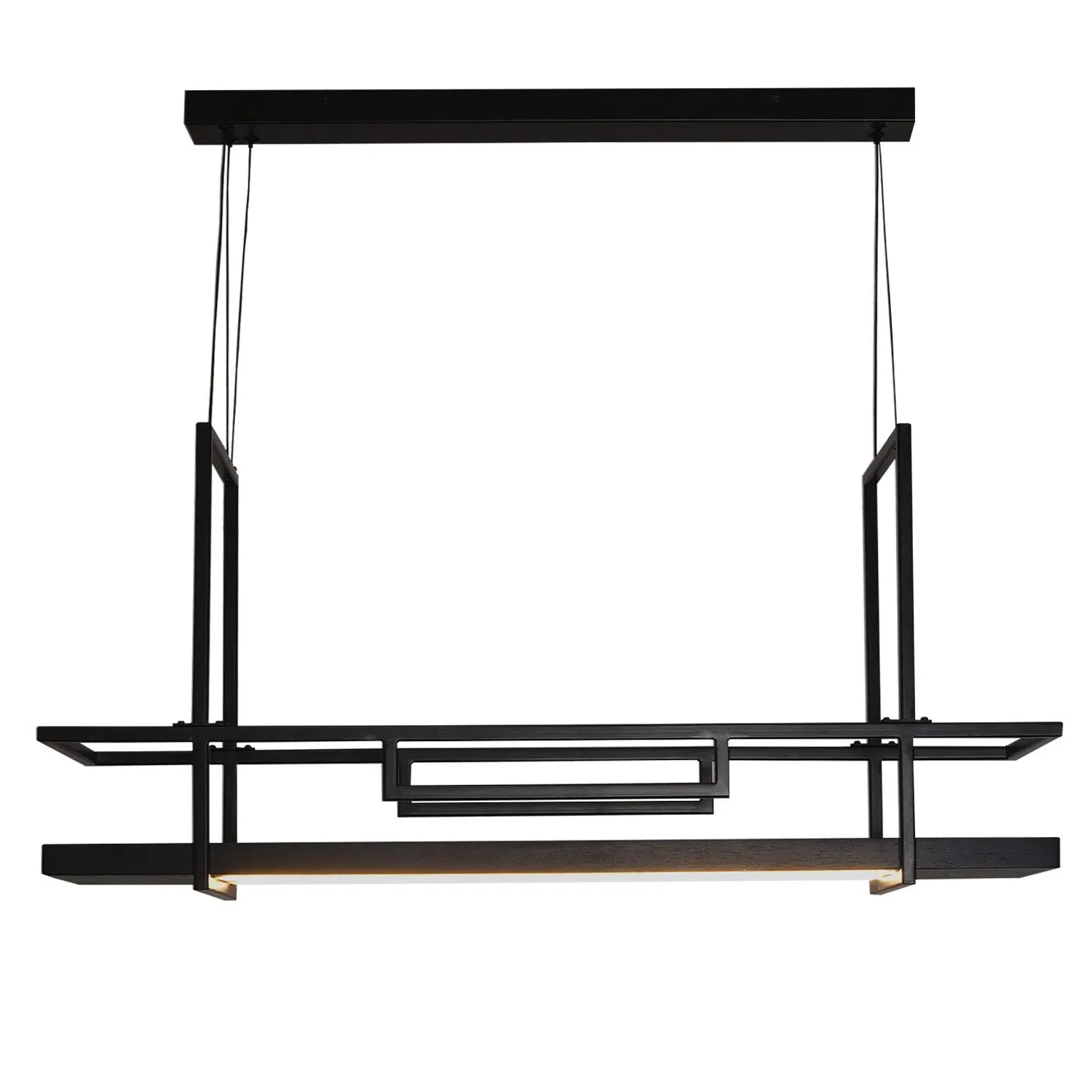 Santiago LED Ceiling Light with Shelf - Black