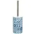 Santorini Toilet Brush Holder - Blue, White