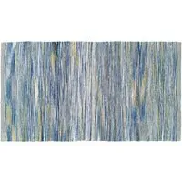 Sara Stripe Rug 70 x 120cm - Blue and Yellow