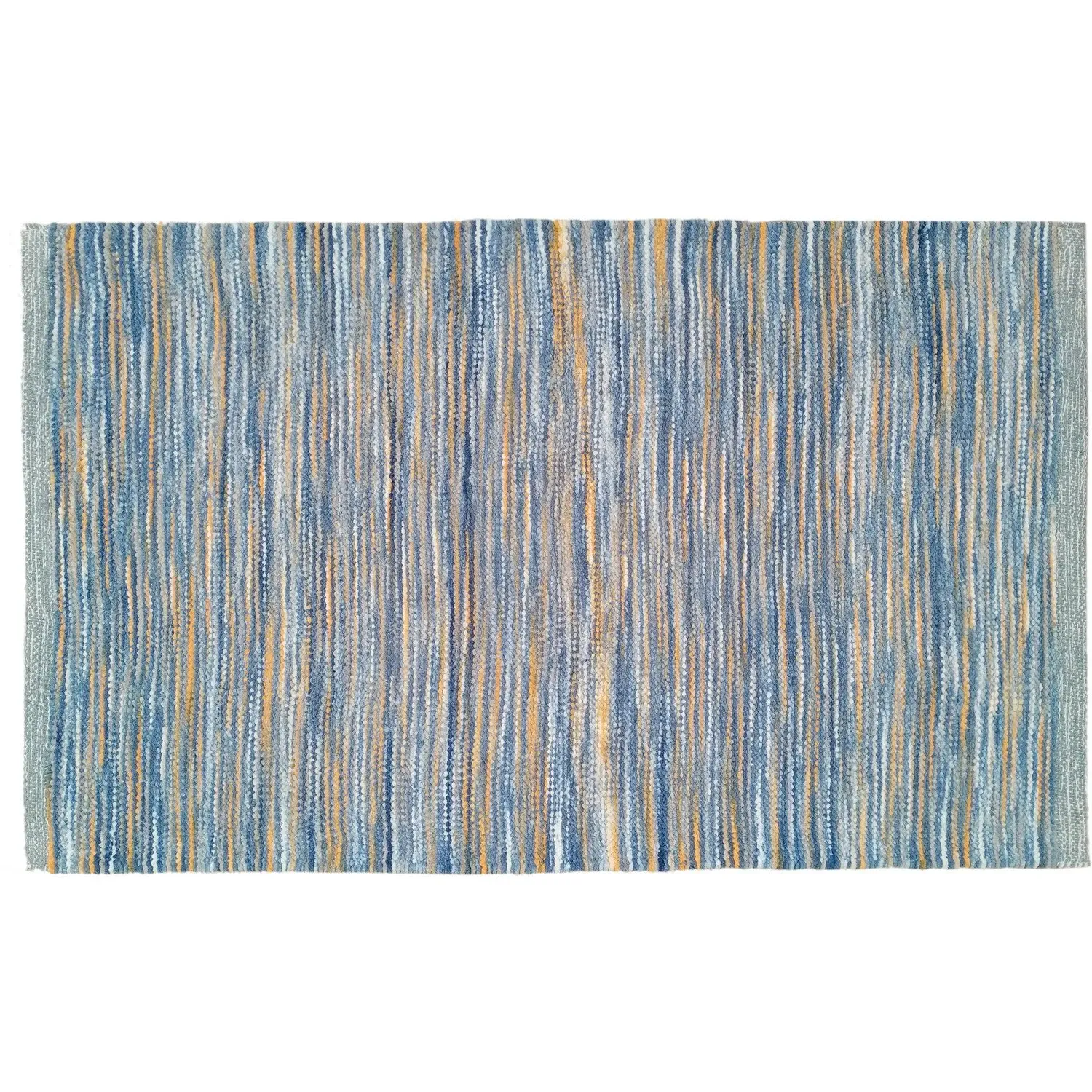 Sara Stripe Rug - Blue and Orange image