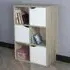 Saturn 6 Compartment Cube Storage Shelving Unit - Brown, White