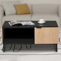 Saxon 1 Door Coffee Table - Black