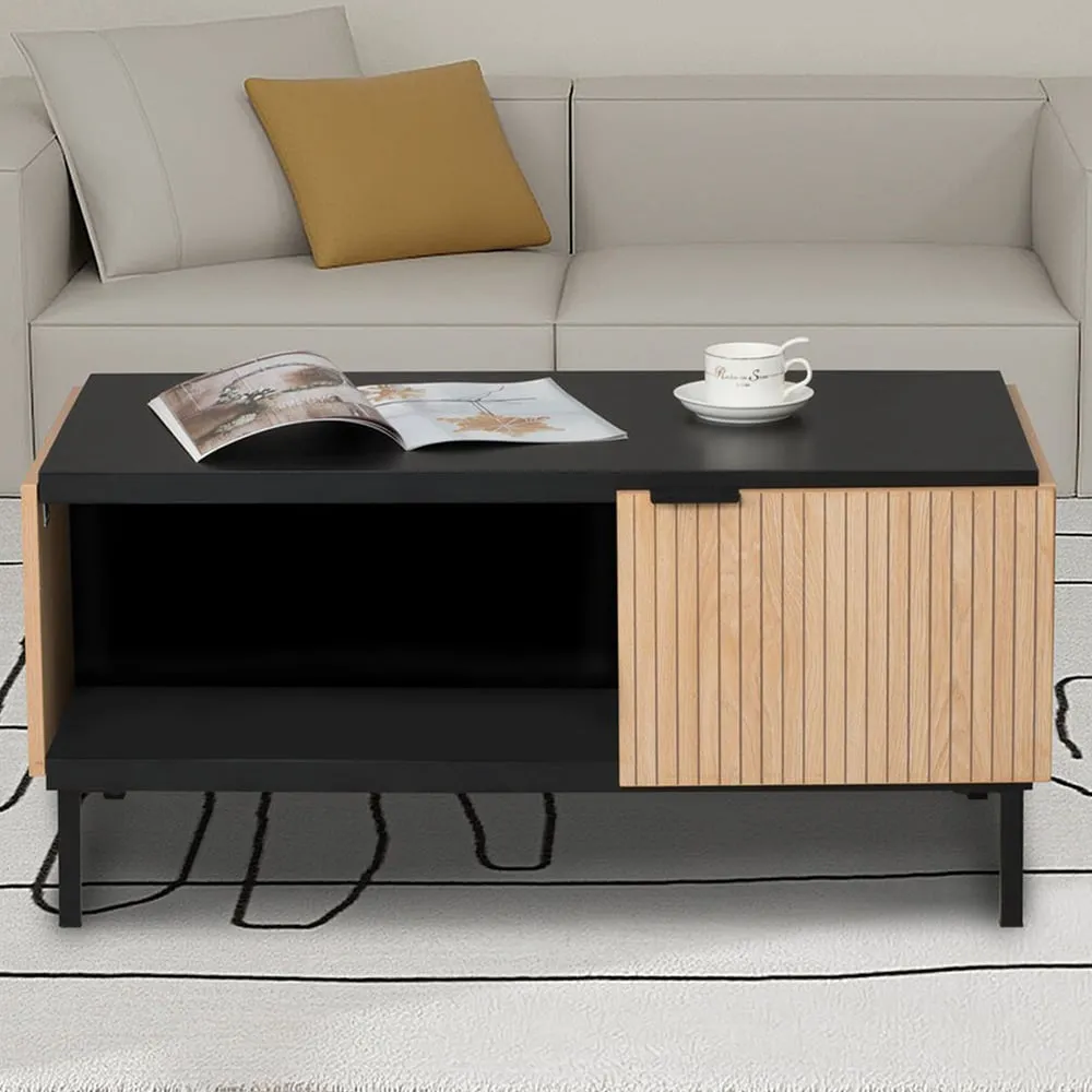 Saxon 1 Door Coffee Table - Black