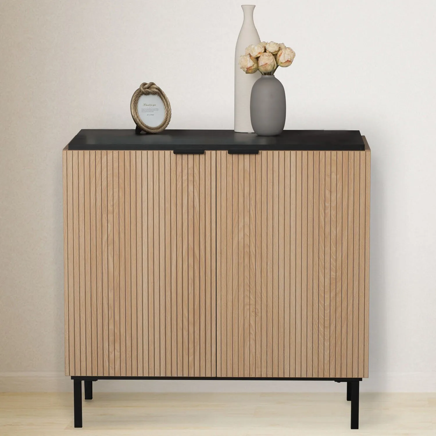 Saxon 2 Door Cabinet - Black