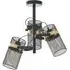 Saxon 3 Light Ceiling Fitting - Black, Metal