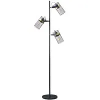 Saxon 3 Light Floor Lamp - Black