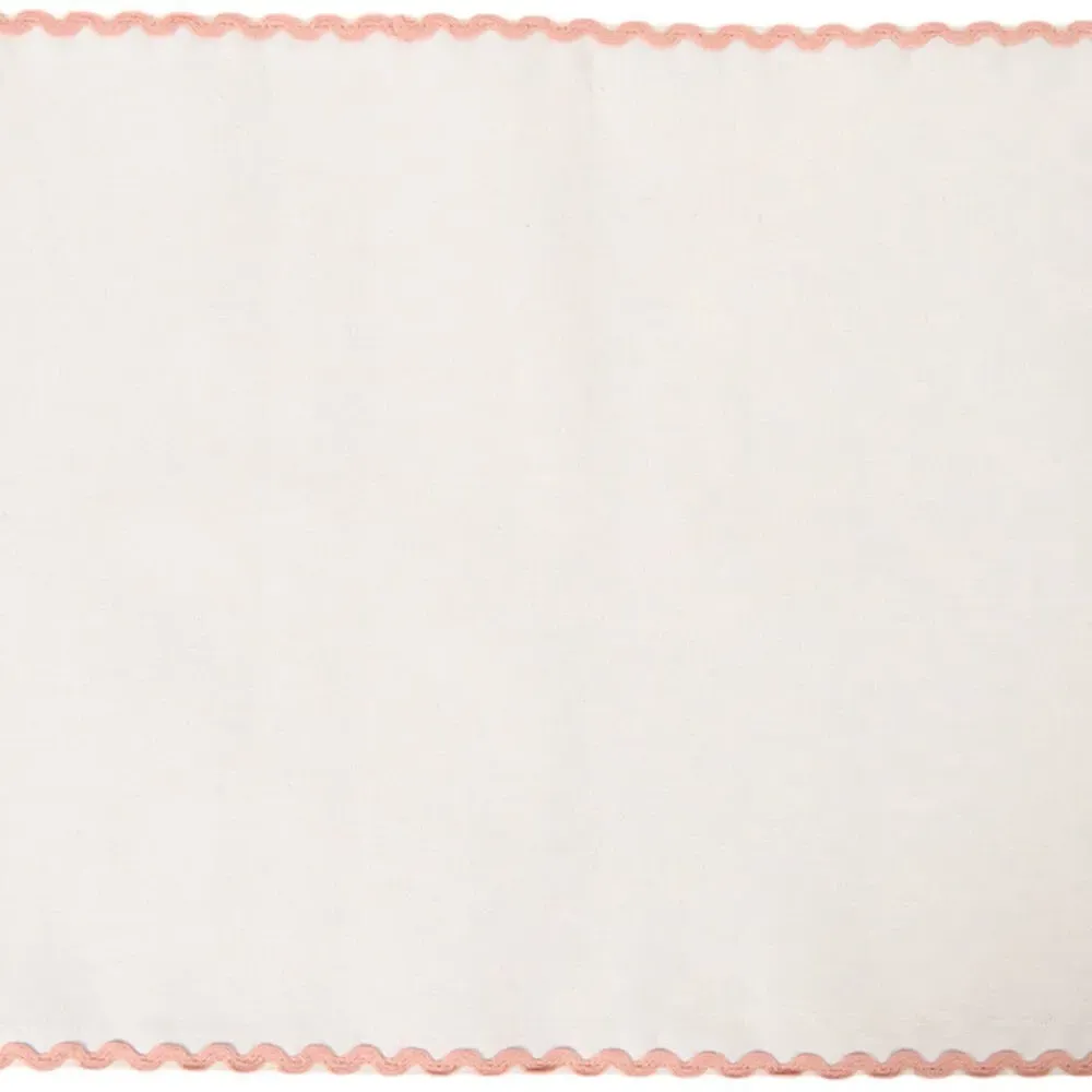 Scallop Fused Table Runner - Cream